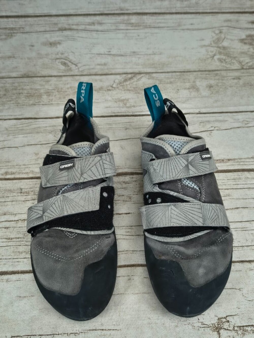 Scarpa Origin Gray Black Rock Climbing Shoes EU 42 US Men 9